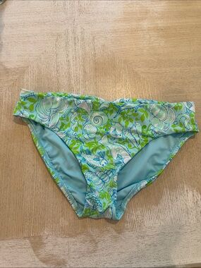 Lilly Pulitzer The Reef Bikini Bottoms - Light Blue & Lime